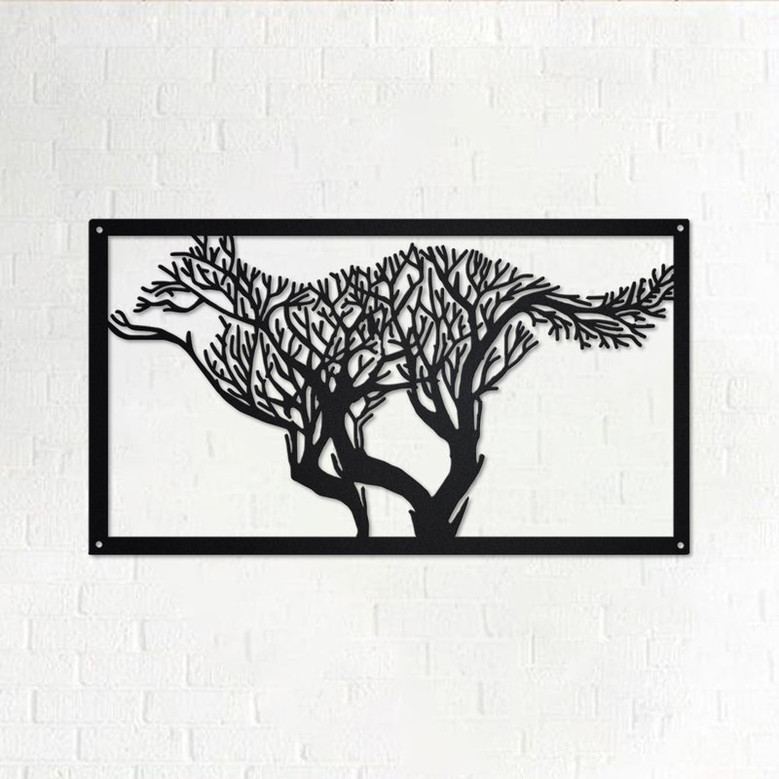 Wolf Tree Metal Sign | Wolf Tree Metal Wall Art | Wolf Tree Metal wall Decor | Wolf Tree Decor | Wolf Lover Gift | Woft Decor