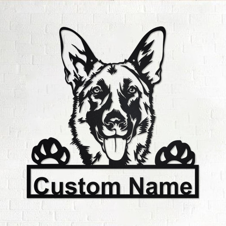 Personalized Dutch Shepherd Metal Sign | Dutch Shepherd Metal Wall Art | Dutch Shepherd Metal Wall Decor | Custom Dutch Shepherd |Custom Dog