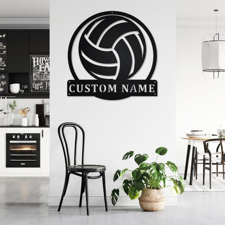 Personalized Volleyball Metal Sign | Volleyball Metal Wall Art | Volleyball Metal wall Decor | Volleyball Lover | Custom Volleyball