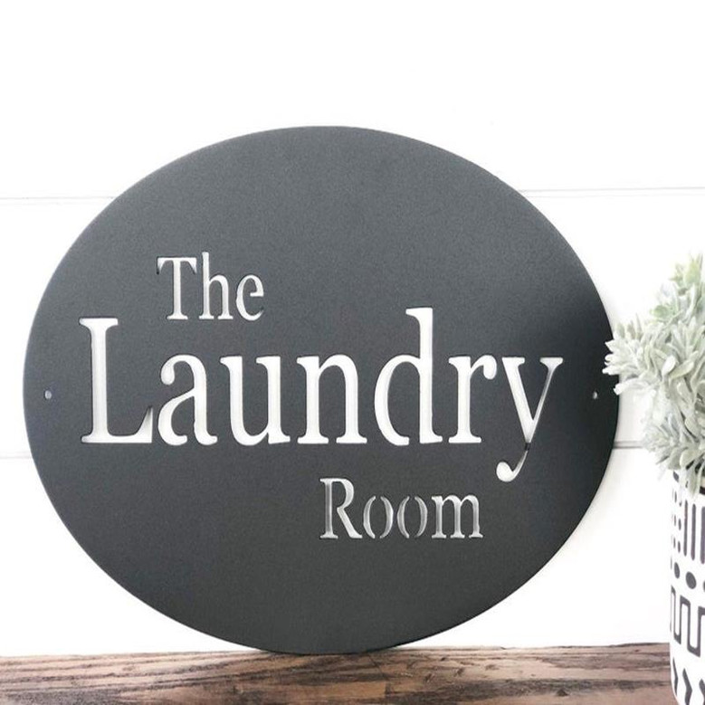 The Laundry Room Oval Metal Home Decor Metal Art Farmhouse Metal Sign Wedding Gift Housewarming Gift Laundry Room Sign Rustic Laundry