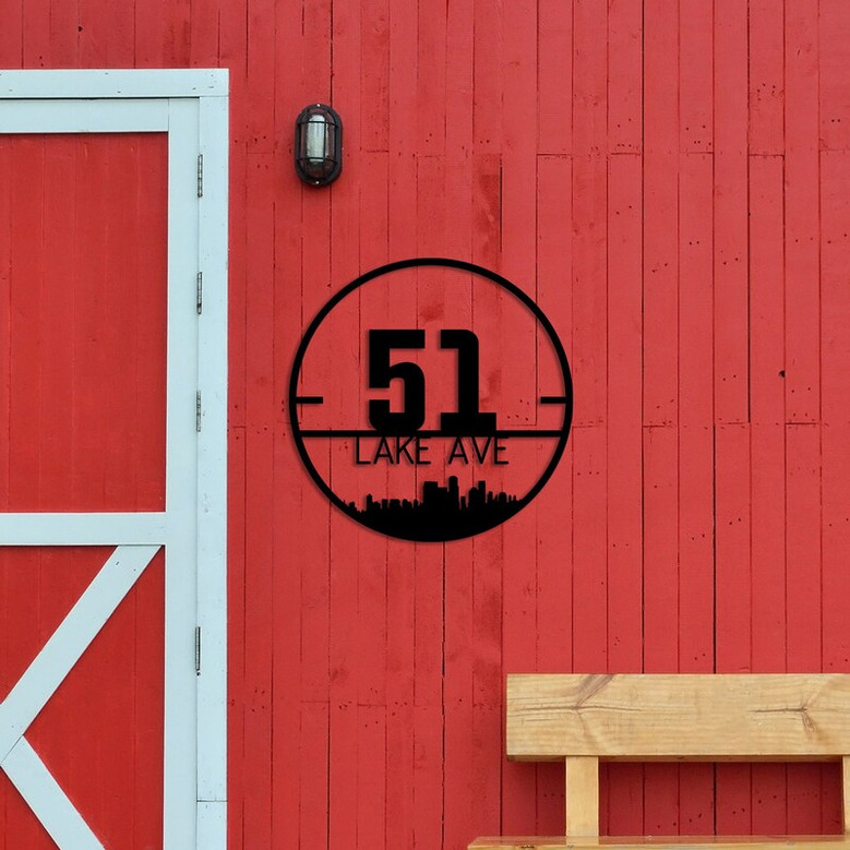 Custom Metal Street Name Sign, Personalized Metal Adress Name Sign, Christmas Gift, Housewarming Gift