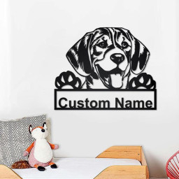 Personalized Beagle Dog Metal Sign | Beagle Dog Metal Wall Art | Dog Metal Sign | Beagle Dog Lover Gift| Dog Lover Gift | Beagle Dog Gift
