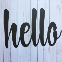Hello Metal Sign Farmhouse Decor Metal Wall Art Housewarming Gift Greeting Metal Word Bold Sign