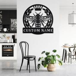 Personalized Queen Bee Metal Sign | Queen Bee Metal Wall Art | Queen Bee Metal wall Decor | Honey Bee Lover Gift | Custom Honey Bee