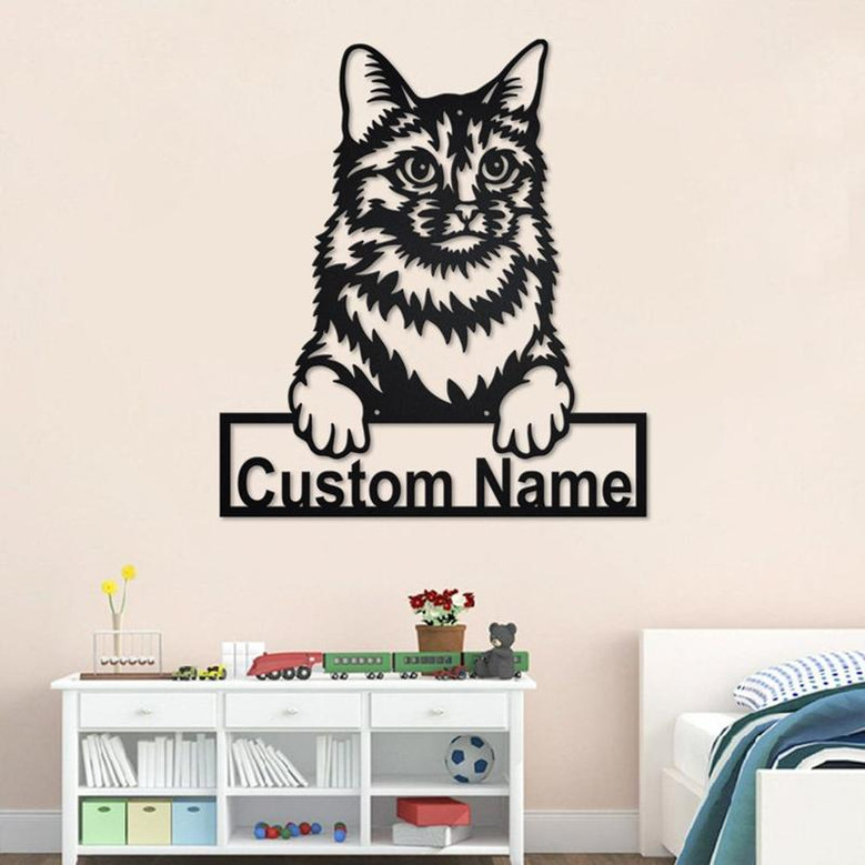 Custom Somali Cat Metal Wall Art, Personalized Somali Cat Name Sign Decoration For Room, Somali Cat Home Decor, Custom Somali Cat, Cat Lover