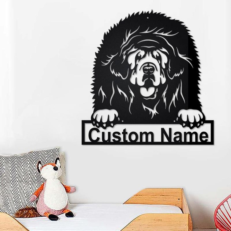 Custom Tibetan Mastiff Dog Metal Wall Art, Personalized Tibetan Mastiff Name Sign Decoration For Room, Tibetan Mastiff Home Decor,Custom Dog