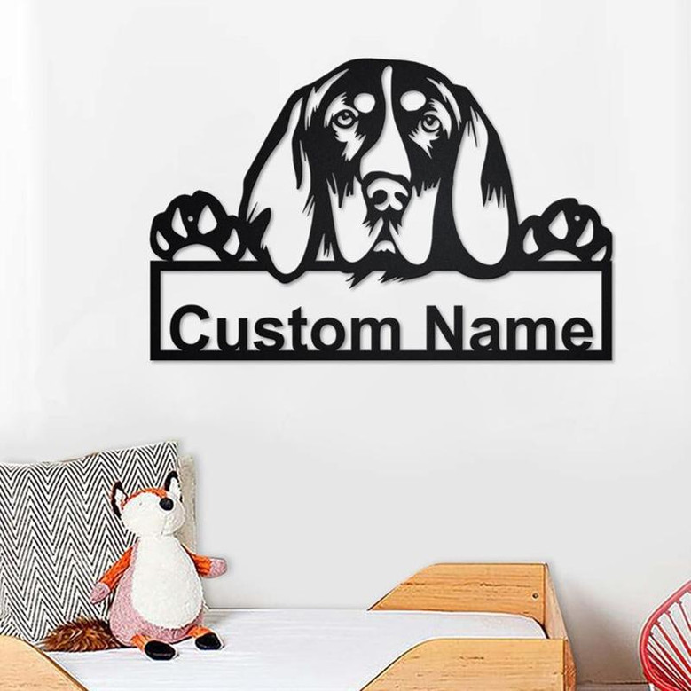 Personalized English Coonhound Metal Sign | English Coonhound Metal Wall Art | English Coonhound Metal Wall Decor | Custom English Coonhound