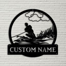 Personalized Wakeboarding Sport Monogram Metal Sign, Custom Wakeboarding Metal Sign, Birthday Gift, Wakeboarding Gift