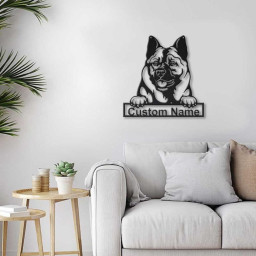 Personalized Norwegian Elkhound Dog Metal Sign Art | Custom Norwegian Elkhound Dog Metal Sign | Dog Gift | Animal Funny | Birthday Gift