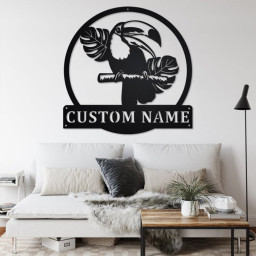 Custom Pelican Bird Metal Wall Art, Personalized Pelican Bird Name Sign Decoration For Room, Pelican Bird Home Decor, Custom Pelican Bird
