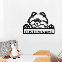Personalized Pomeranian Metal Sign | Pomeranian Metal Wall Art| Dog Metal Sign| Pomeranian Gift| Dog Lover| Pomeranian Lover Gift Pomeranian
