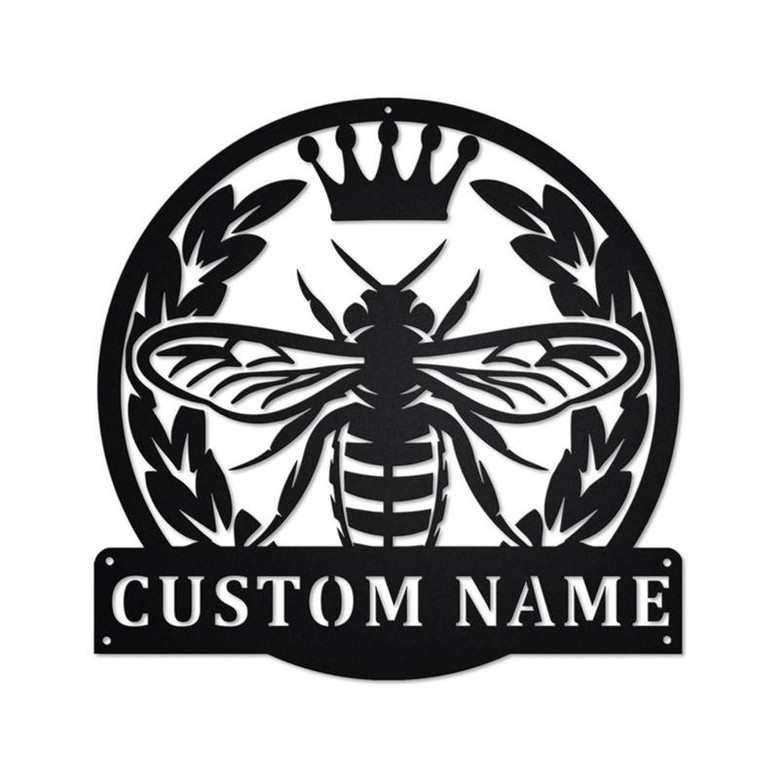 Personalized Queen Bee Metal Sign | Queen Bee Metal Wall Art | Queen Bee Metal wall Decor | Honey Bee Lover Gift | Custom Honey Bee