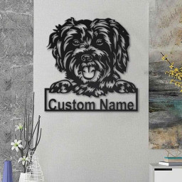Personalized Schnoodle Dog Metal Sign Art | Custom Schnoodle Dog Metal Sign | Boxer Dog Funny | Dog Gift | Animal Custom