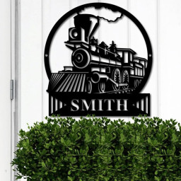 Train Decor, Train Gifts, Train Sign, Train, Custom Train Gift, Monogramed Train, Train Metal Sign, Personalized Train Sign, Metal Wall Art