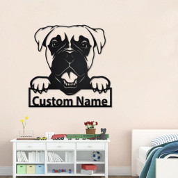 Personalized Boxer Dog Metal Sign| Boxer Dog Metal Wall Art| Dog Metal Sign| Boxer Dog Lover Gift| Dog Gift | Boxer Metal Wall Decor | Boxer