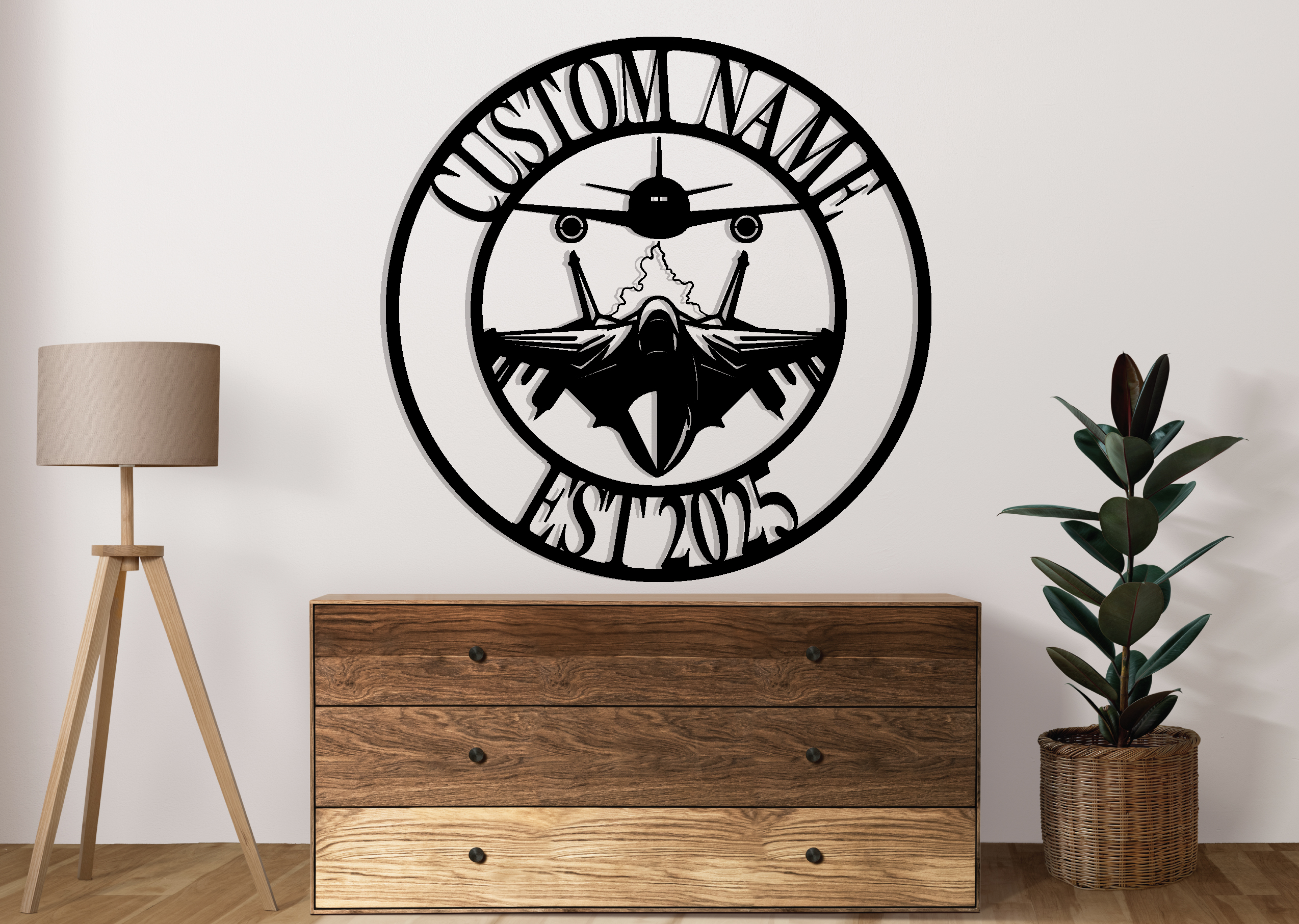 Custom Airplane Metal Sign