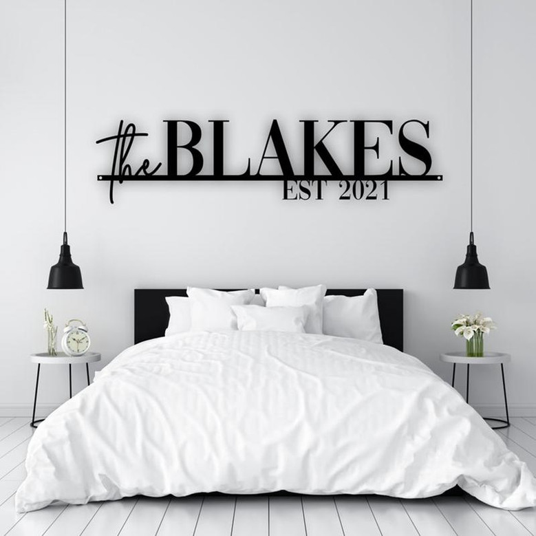 Personalized Family Name Metal Sign, Last Name Plaque, Custom Name Sign, Metal Address sign, Metal Family Sign, wedding, established sign