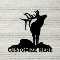 Elk Sign, Customizable Metal Home Decor, wilderness sign, wilderness decor, metal sign, elk sign, custom elk sign, metal elk sign