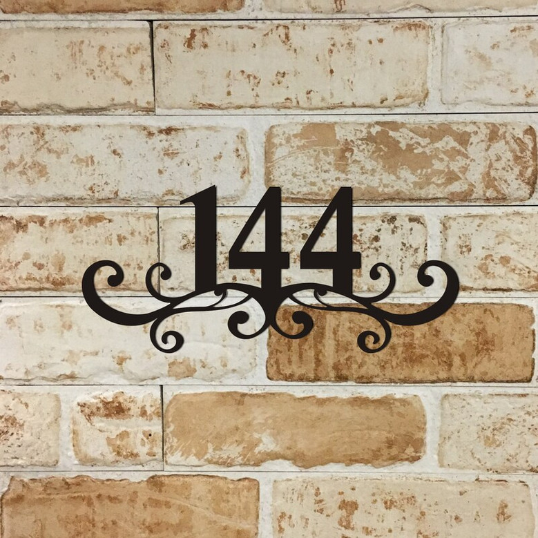 Personalized House Number Sign, Metal House Numbers, Monogram Sign, Metal Family Monogram Decor