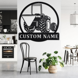 Custom Tractor Spreader Metal Wall Art, Personalized Tractor Spreader Name Sign Decoration For Room, Tractor Spreader Metal Home Decor