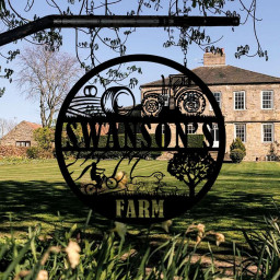 Personalized Metal Farm Sign, Custom Ranch House Metal Sign, Unique Birthday Gift, Christmas Gift for Dad