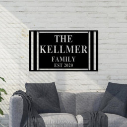 Rectangle Last Name Sign, Family Name Metal Sign, Personalize Sign Metal, Metal Sign, Name Sign Metal, Custom Name Sign, Porch Sign, Gift