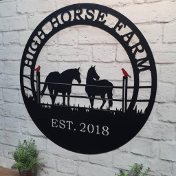 Red Bird Horse Ranch Sign Rodeo Sign Metal Farm Sign Personalized Ranch Sign Personalized Sign Farm Gate Sign Custom Metal Signs