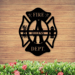 Personalized Metal Maltese Cross Sign, Firefighter Gift, Firefighter Gift, First Responder Gift, Custom Firefighter Metal Sign