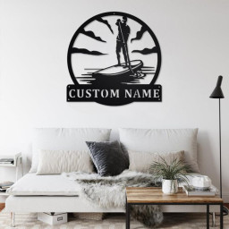Personalized Standup Paddleboarding Metal Sign | Standup Paddleboarding Metal Wall Art | Standup Paddleboarding Metal wall Decor