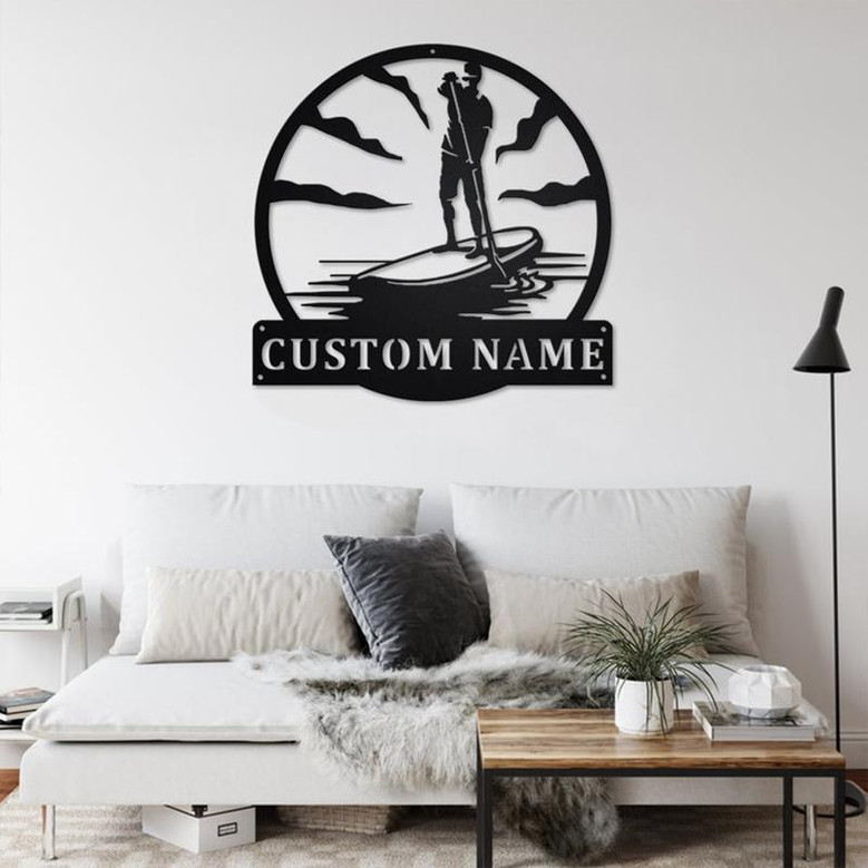 Personalized Standup Paddleboarding Metal Sign | Standup Paddleboarding Metal Wall Art | Standup Paddleboarding Metal wall Decor