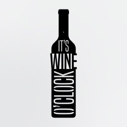 It's Wine O'Clock Wine Bottle Metal Wall Art, Metal Sign for Wine Lover
