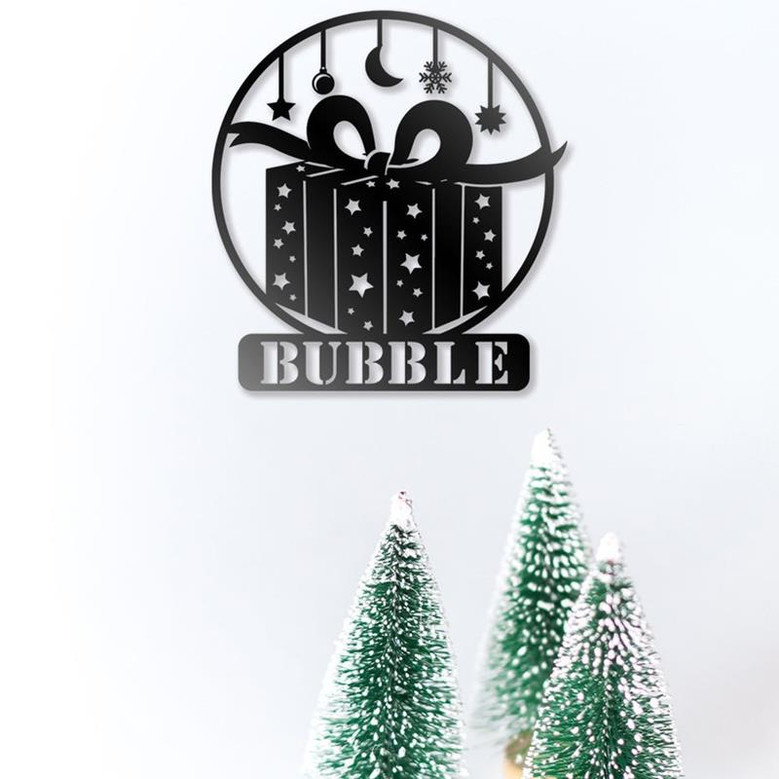 Custom Christmas Present Wall Art, Personalized Christmas Gifts Metal Sign, Family Boxing Day Gifts, Housewarming Gifts