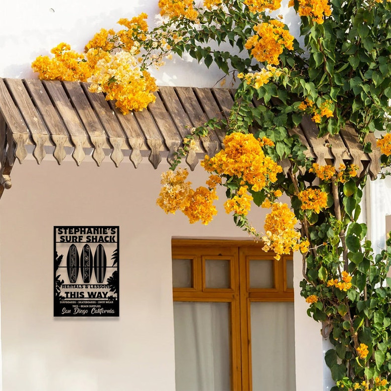 Personalized Garden Metal Sign,Custom Family Name Sign,Gift For Gardener,Greenhouse /Fence Décor,Housewarming Gift