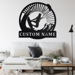 Custom Kiteboarding Metal Wall Art, Personalized Kiteboarding Name Sign Decoration For Room, Kiteboarding Metal Home Decor, Kiteboarding
