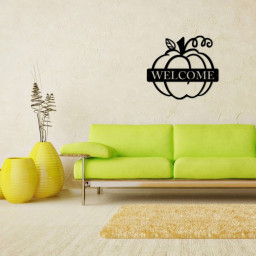 Custom Name Pumpkin Metal Sign, Pumpkin Door Hanger, Fall Door Hanger, Custom Fall Wreath, fall door hanger, fall decor, halloween signs