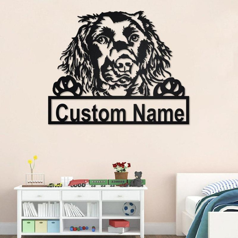 Custom Scotia Duck Tolling Dog Metal Wall Art, Personalized Scotia Duck Tolling Name Sign Decoration For Room,Scotia Duck Tolling Home Decor
