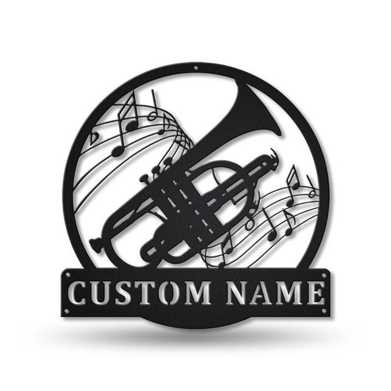 Personalized Cornet Music Metal Sign Art | Custom Cornet Music Metal Sign | Cornet Gifts for Men | Cornet Gift | Music Gift
