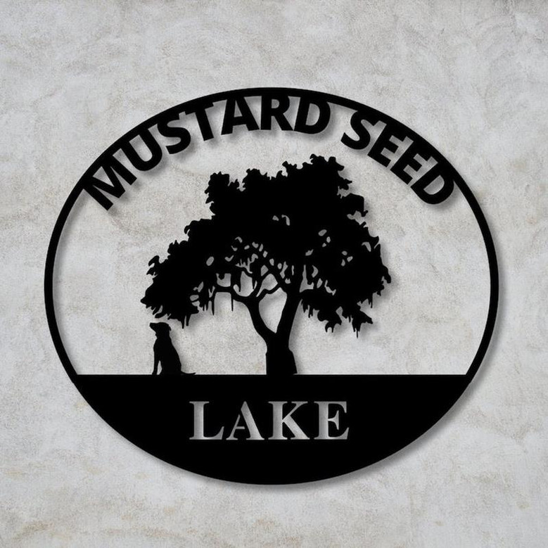 Custom Metal Farm Sign Lake House Sign Metal Wall Art Farmhouse Decor Family Name Sign Metal Tree Sign Metal Sign For Farmer