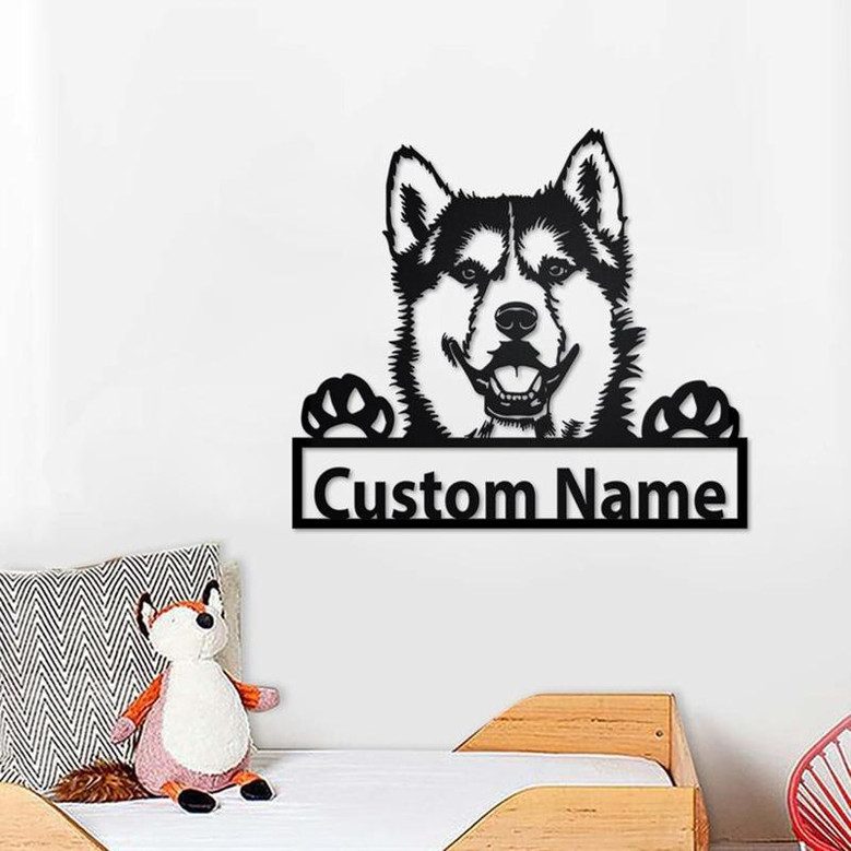 Personalized Siberian Husky Metal Sign | Siberian Husky Metal Wall Art | Dog Metal Sign | Siberian Husky Gift | Dog Lover | Siberian Husky