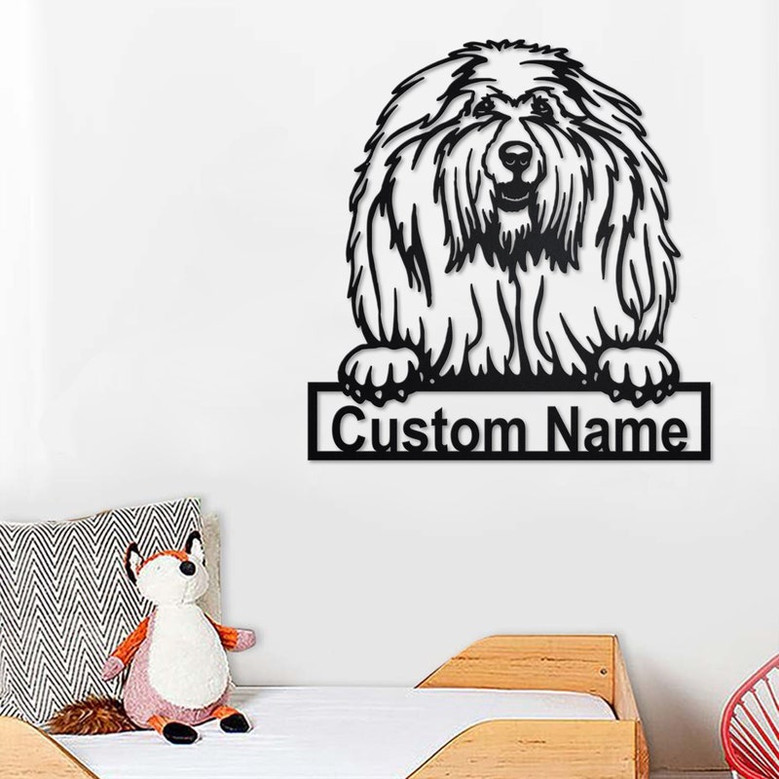 Custom Komondor Dog Metal Wall Art, Personalized Komondor Name Sign Decoration For Room, Komondor Home Decor, Custom Dog,Custom Komondor Dog