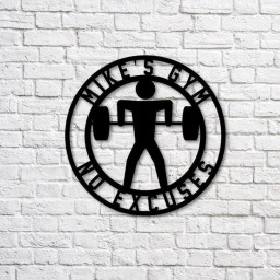 Personalized Home Gym Signs for Workout Room, Personalized Metal Sign, Personalized Gym Sign Weight Lifting