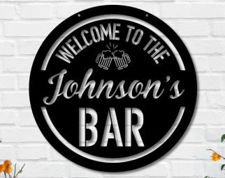 Monogram Wall Decor-Metal Wall Art-Last Name Sign-Family Name Sign-Personalized Wedding Gift