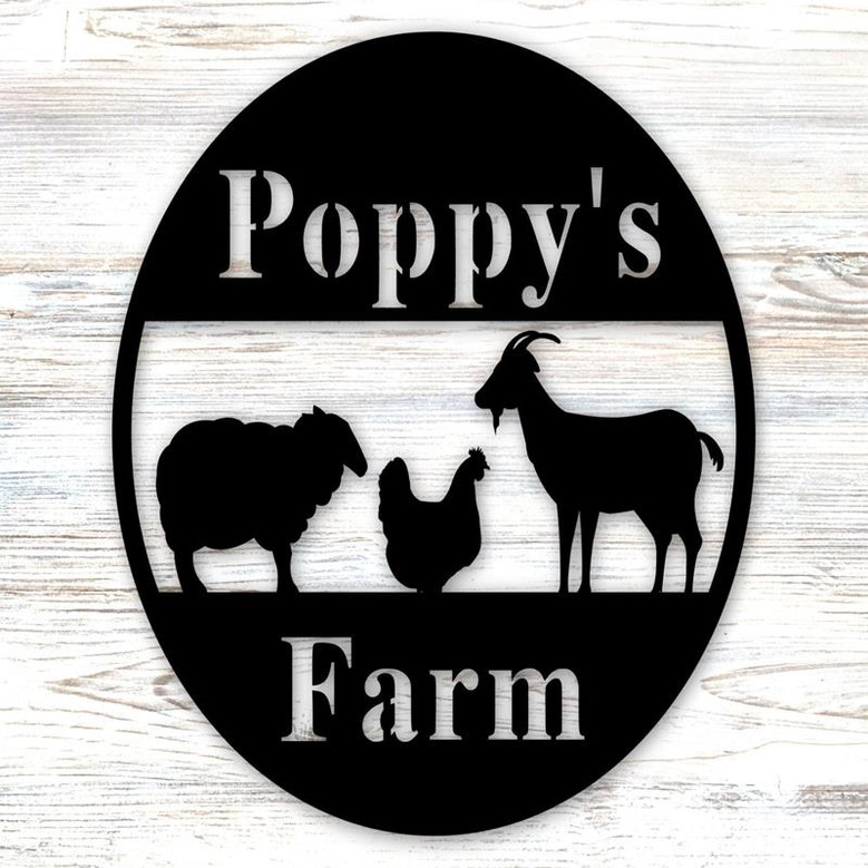 Farm Sign Zoo Sign Personalized Farm Sign Barn Sign Ranch Sign Farmhouse Decor Farmhouse Sign Animal Sign Custom Sign Sign
