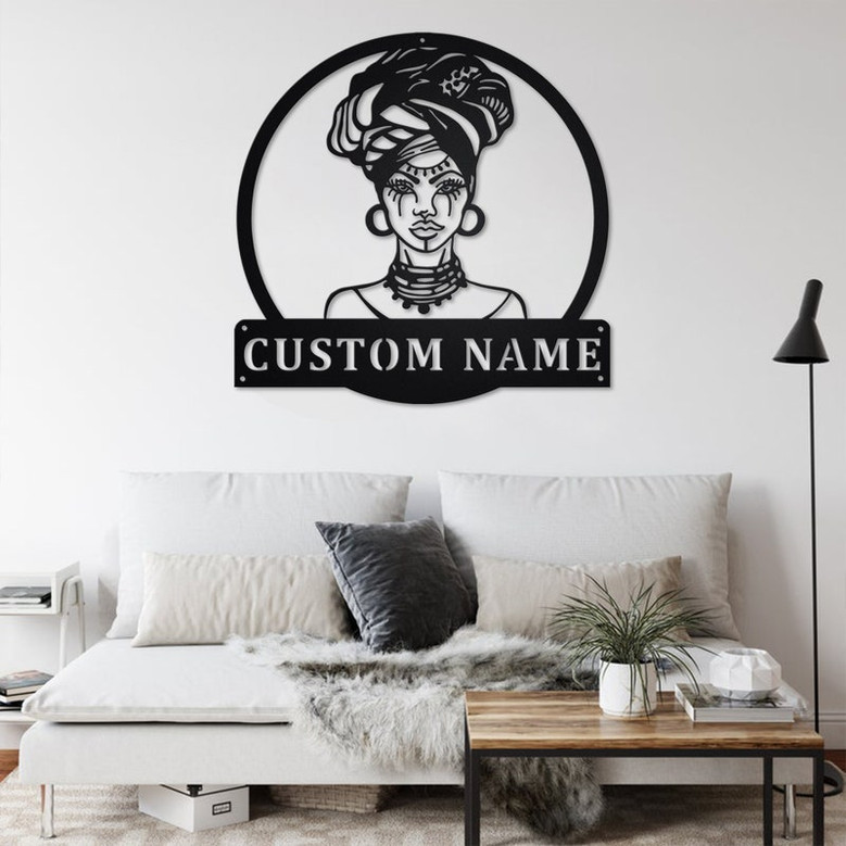 Personalized African Woman Metal Sign | African Woman Metal Wall Art | African Woman Metal Sign | African Woman Gift | African Woman