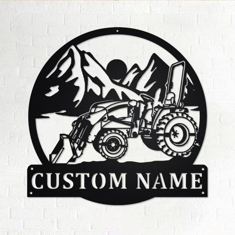 Custom Tractor Loader Metal Wall Art, Personalized Tractor Loader Name Sign Decoration For Room, Tractor Loader Home Decor, Custom Tractor