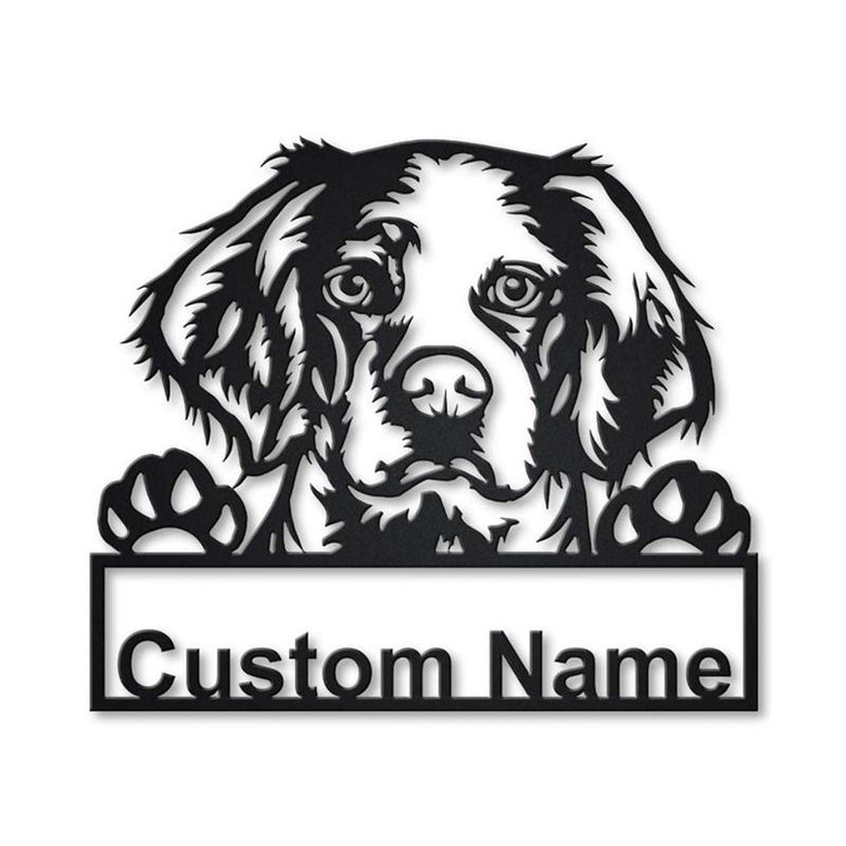 Personalized Brittany Spaniel Dog Metal Sign Art | Custom Brittany Spaniel Dog Metal Sign | Dog Gift | Birthday Gift | Animal Funny