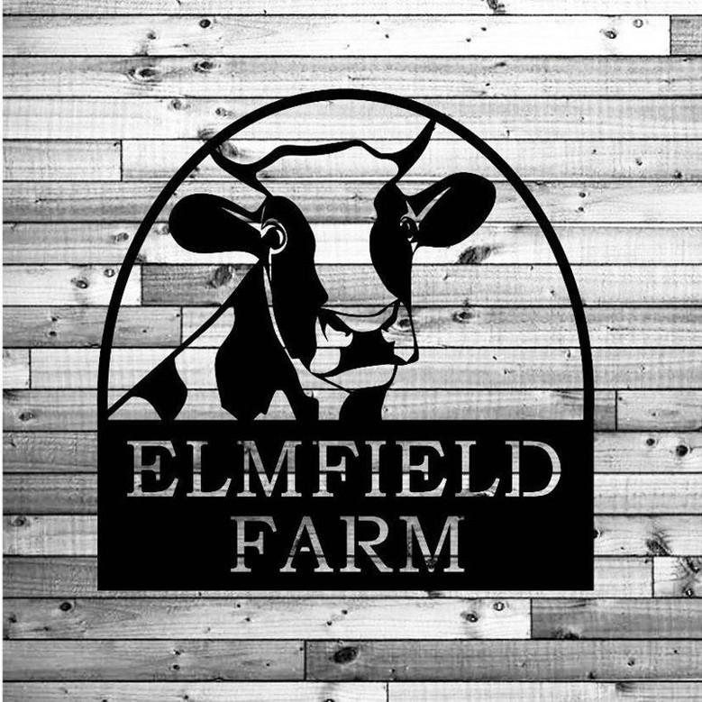 Custom Metal Cow Farm Sign Custom Cow Metal Art Cow Metal Art