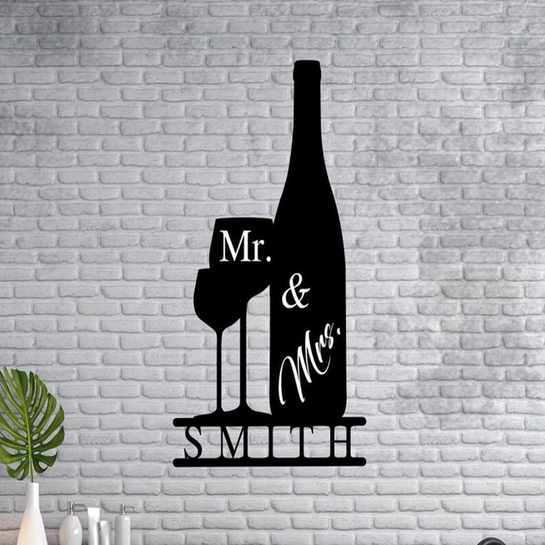Personalized Metal couple Sign, Anniversary Gift, Newly Engaged Gift, Custom Metal Sign, Metal Wall Art Housewarming Gift Metal Home Decor