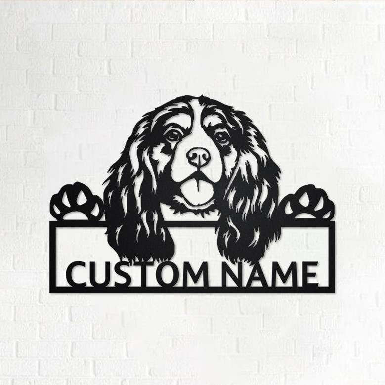 Personalized Cavalier King Charles Spaniel Metal Sign | Dog Metal Wall Art | Dog Metal Wall Decor | Custom Cavalier King Charles Spaniel