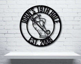 19th Hole Metal Sign-Golf Gifts for Men-Personalized Golf Sign-Golf Mancave Sign-Golfer Gifts-Boyfriend Gift-Husband Gift-Dad Gift